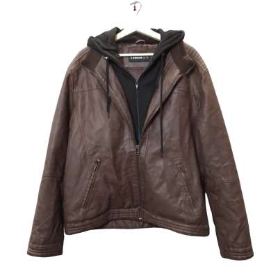 Conner Mens  Size 2XL Brown Jacket with Hoodie