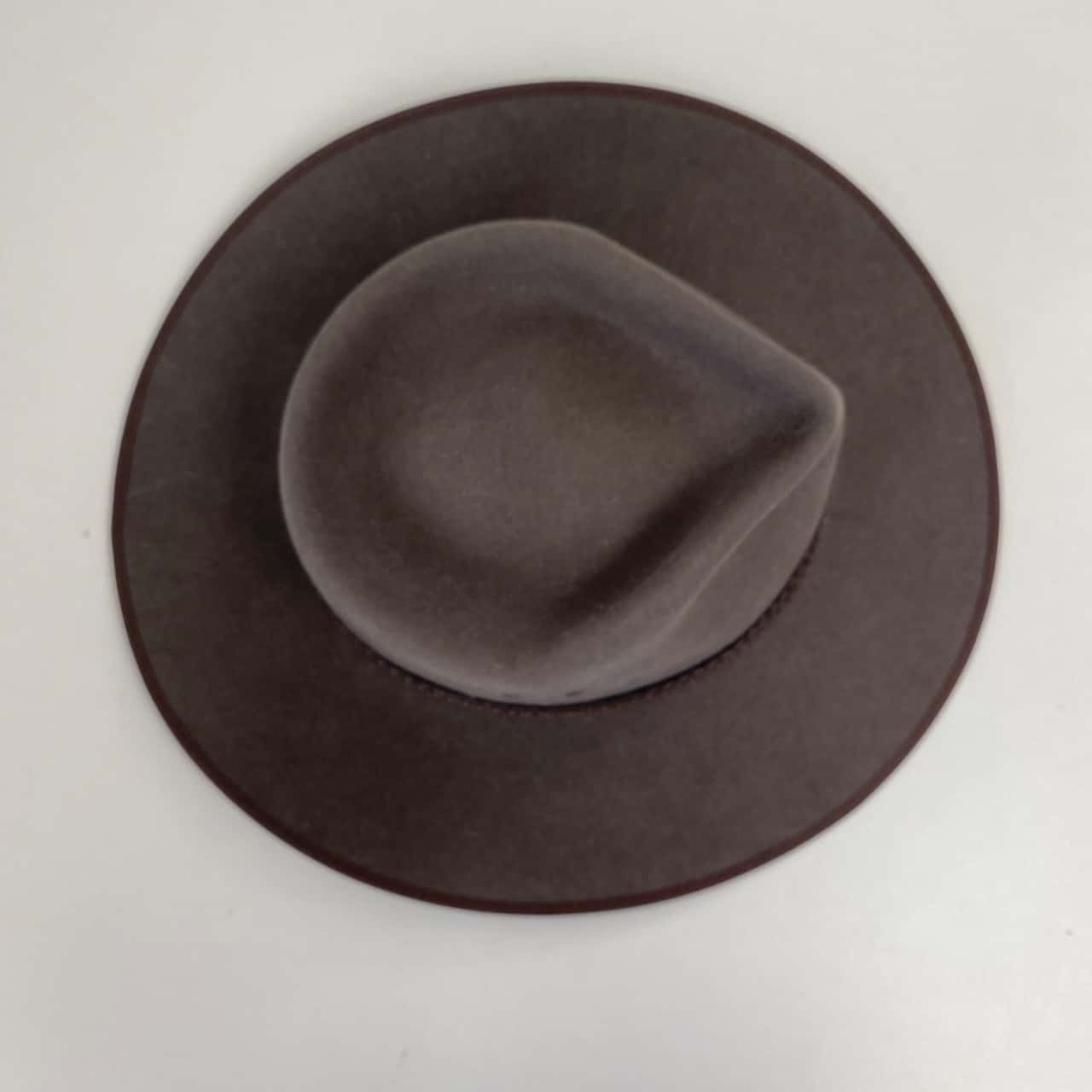Akubra Cattleman Pure Fur Felt Wide Brim Fedora Bran Size 59(s)