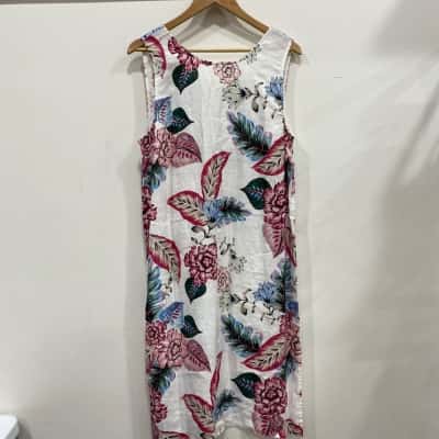 Sussan Womens  Size 14 Casual Dress Blue / Green / Pink  / White 