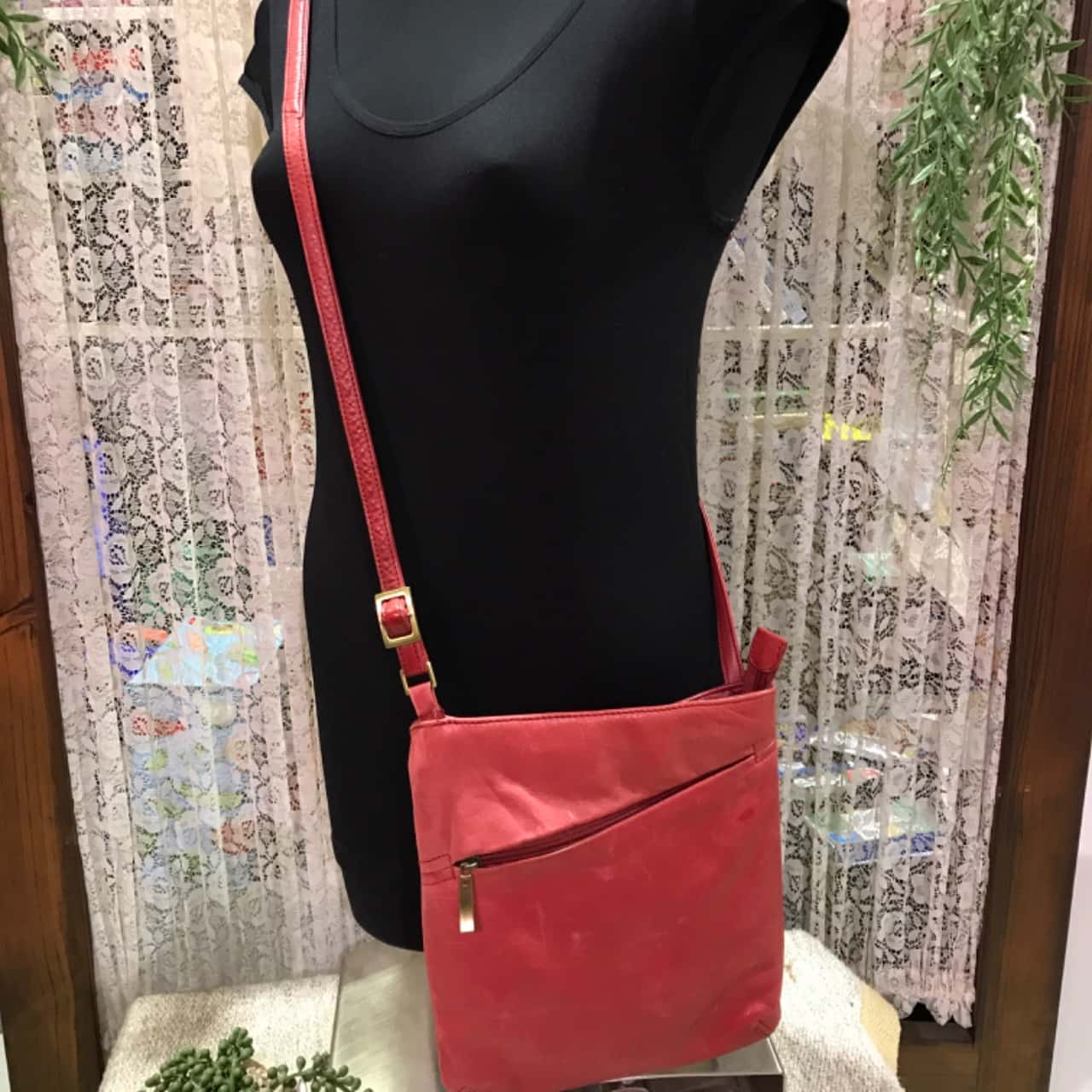 Colorado Red leather crossbody bag(s)
