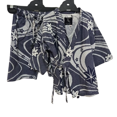 Traditional Kids Navy Blue / White size S Kimono set
