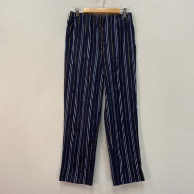 Country Road Womens  Size 8 Casual Pants Blue / Gold / Grey / Striped 