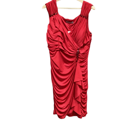 BNWT Liz Jordan Cocktail Dress Bright Red Size 18