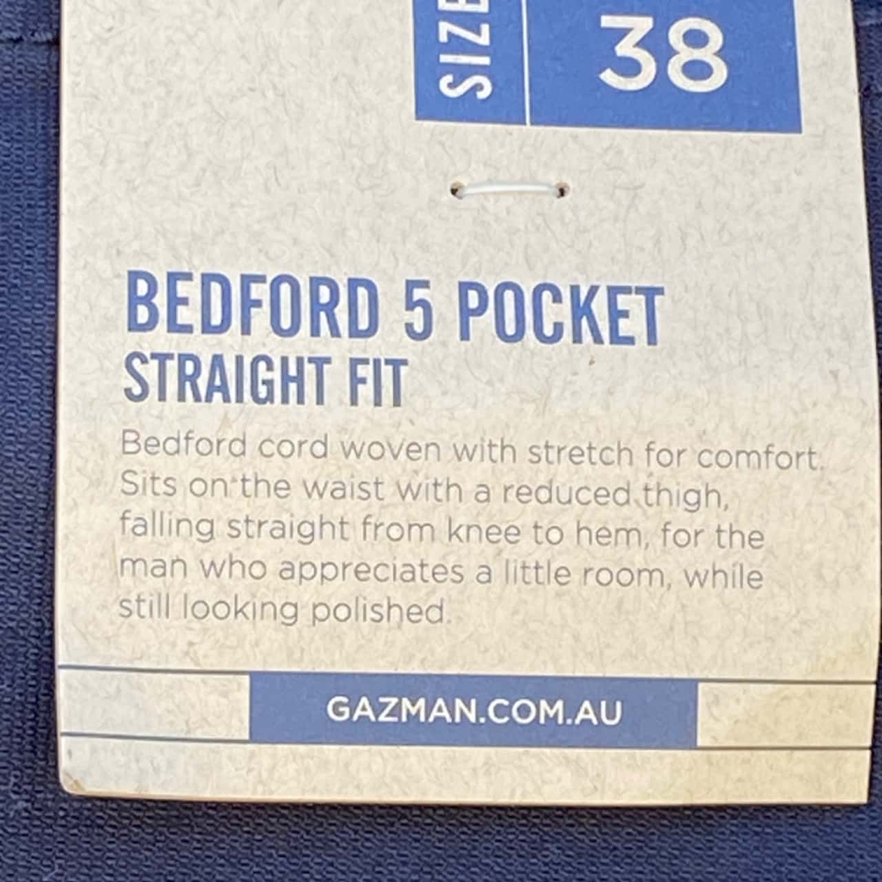 Gazman Bedford Mens Size 38 Navy Blue Jeans