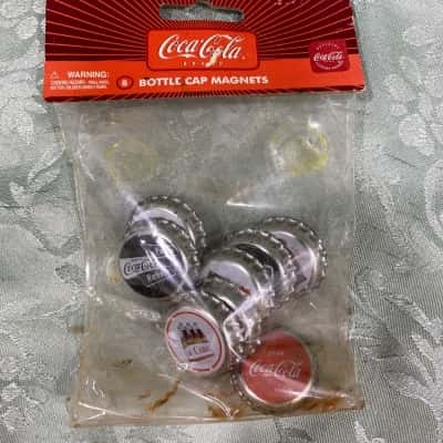 8 Coca-Cola Bottle Cap Magnets