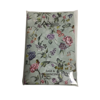  New Floral Scented Sachet 2pk Sage & Frankincense #2260-1-PP