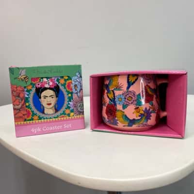 Frida Kahlo Ceramic Mug & 4pk Coaster Set