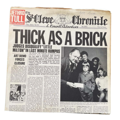 Jethro Tull “Thick As A Brick” Vintage 12” Vinyl LP