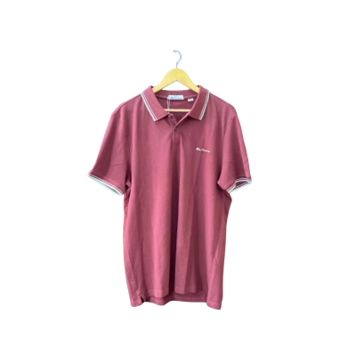 Ben Sherman Size XL Polo Shirt Maroon/Multicoloured BNWT