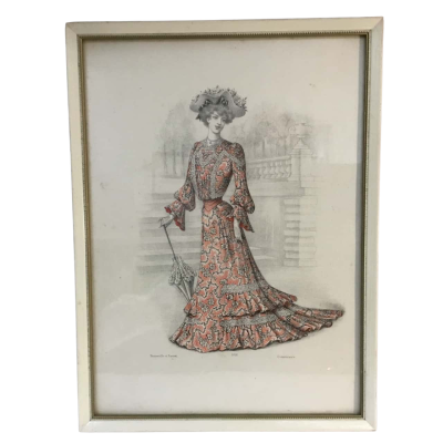 French Print in Frame Bonneville et Barret Approx 26 x 35cm