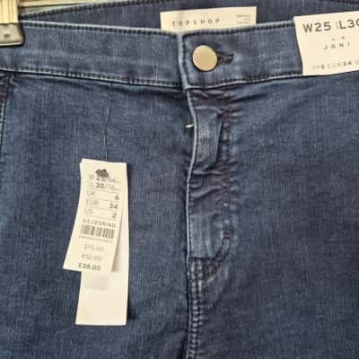 Topshop Womens  Size 25 Skinny Leg Pants Blue 