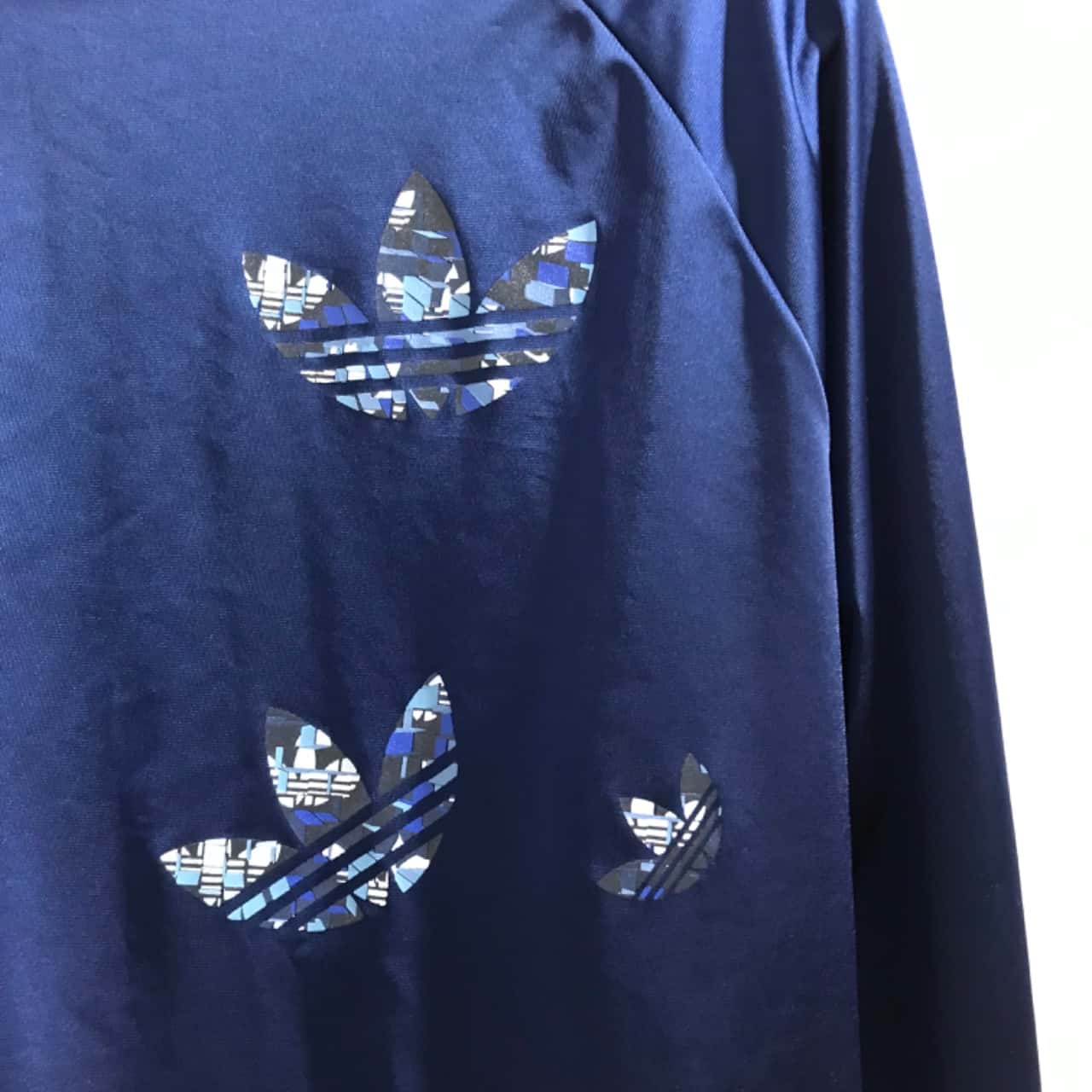 Adidas - Mens Size L, Blue, Geometric patterns. Track suit jacket ...