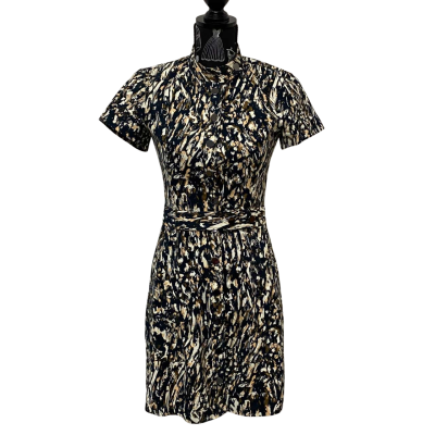 Cue Womens  Size 6 Mini Dress Black  / Camouflage BNWT