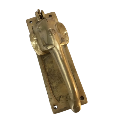 Heavy Solid Brass Elephant Door Knocker 