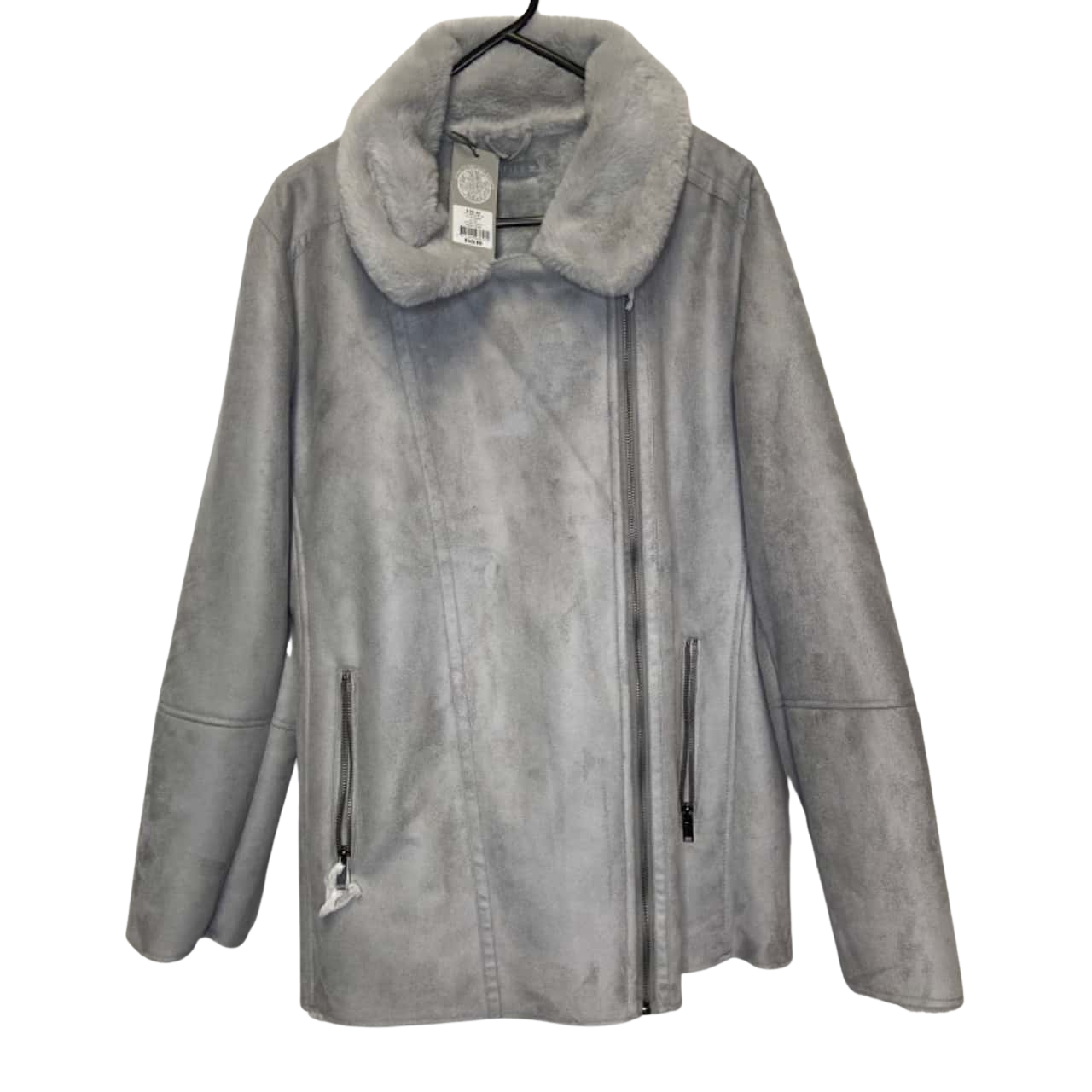 Katies Womens Size 20 Front Zipper Jacket Silver BNWT