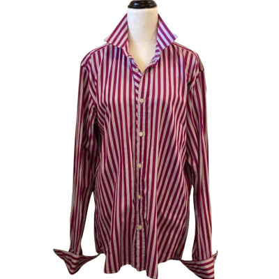 Ted Baker Unisex  Size 16 Long Sleeve Shirt Striped 