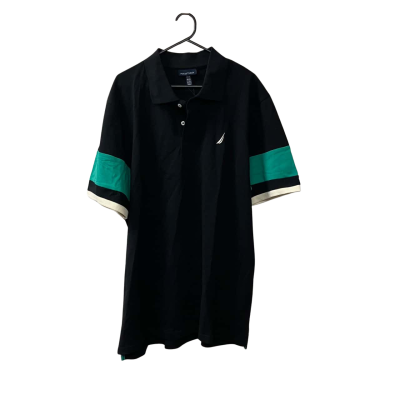 Nautica Men's Size XXL Polo Top in Dark Navy Blue / White 