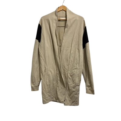Saint Morta, Mens, Size M, dusty beige open cardigan with black designs
