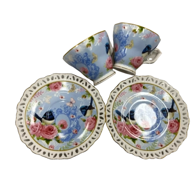 2 Cups and Saucers: Teacups from "Australian Bird Collection" Series - Ashdene - Maxwell & Williams. 2 Set