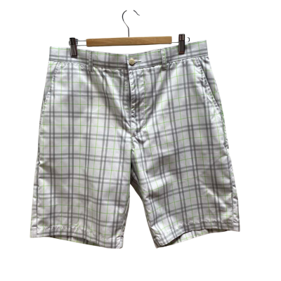 Ben Hogan Mens  Size 34 White Check Shorts 