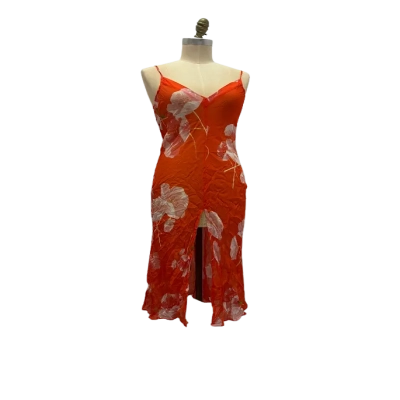 Scanlan Theodore Womens  Size 6 Casual Dress Floral / Orange 