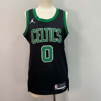 Jordan / NBA  Boston Celtics #0 Tatum.  Mens  Size S Jersey Black  / Green 