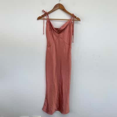 HELLO MOLLY Clay Strappy Satin Look Mini Dress  Size 8 