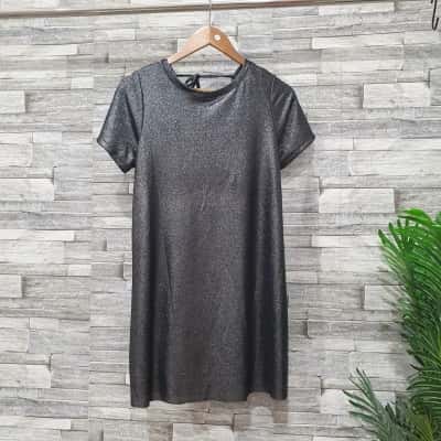 Rifle Womens  Size 10 / 8 Mini Dress Black Metallic Glitter 