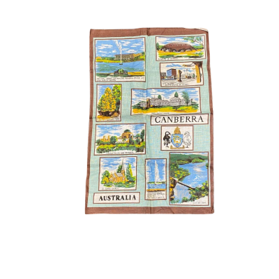Canberra Landmarks Tea Towel Good Condition