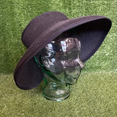 Decjuba Black Wide Brim Sun Hat 