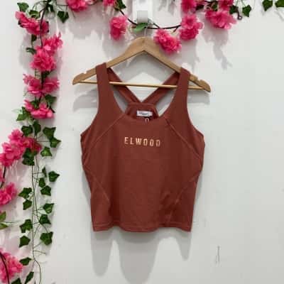 Elwood Womens  Size 12 Strap Top Maroon 