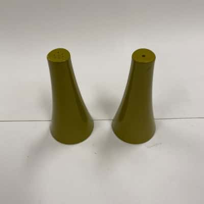 Vintage 1970's Olive Green Melmac Salt Pepper Shakers – Bessemer Nylex Retro Kitchenware