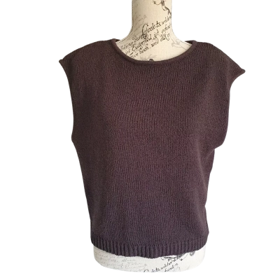 Ebby And I Womens  Size L Sweater Vest Brown BNWT 