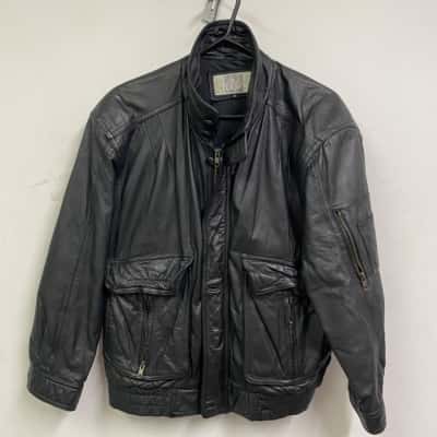  Mens  Size M Leather Jacket Black  