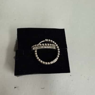 Pandora retired branded and beaded hoop Earrings 