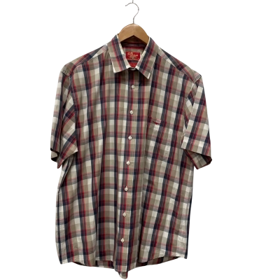 R.M. Williams Mens  Size XL Business Shirt Beige / Blue / Checked / Red 