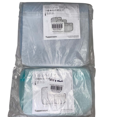 Tupperware Silicone Slim Bags x 2. Small and Medium 