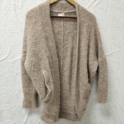Gorman  Size 12 Cardigan Grey Alpaca Nylon Cotton