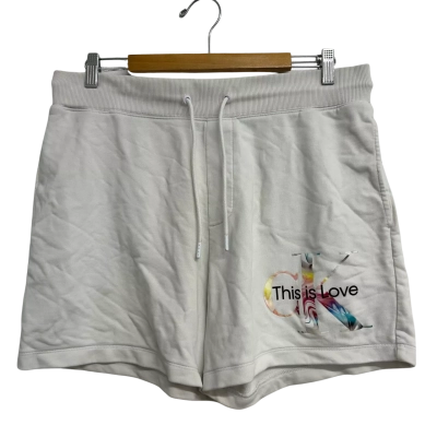 Calvin Klein Mens Size L White Pride Shorts