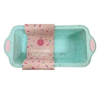 NEW - The Cooks Collection Sprinkle Silicone Rectangle Loaf Pan