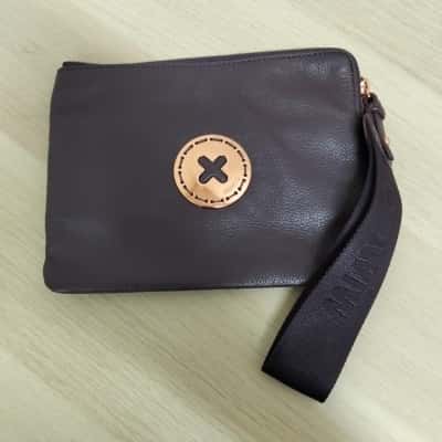 Mimco Womens Purple Leather Pouch VGUC 