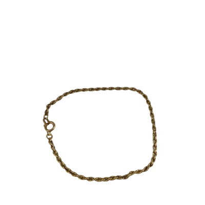 9ct Gold Rope Bracelet 