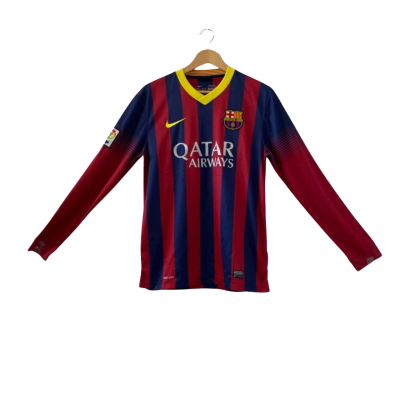 NIKE Men's FC Barcelona 2013-2014 Home Shirt Jersey Long Sleeve 547926-413 Size M Blue