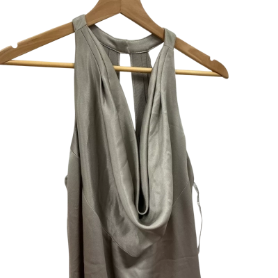 George Gross  Womens  Size 12 Formal Dress / Halter Neck Dress Silver 