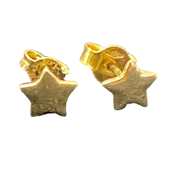  14K GOLD STAR SHAPED STUDS 