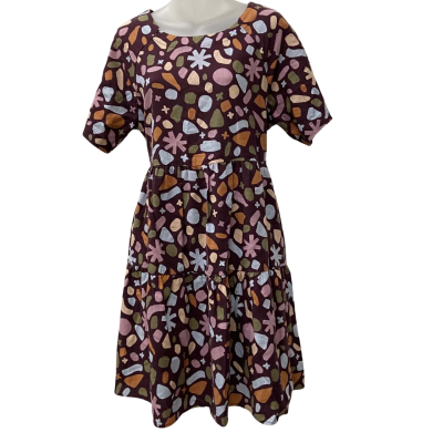Princess Highway - Abstract Pattern Short Sleeve Dress Size 8