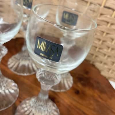 BNIB MIKASA The Ritz Set 4 Crystal Wine Cordial Glasses 