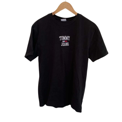 Tommy Jeans Mens  Size S Short Sleeve Shirt/Crew Neck Shirt Black  
