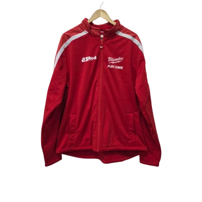  Milwaukee Mens  Size 2XL Front Zipper Red / White 