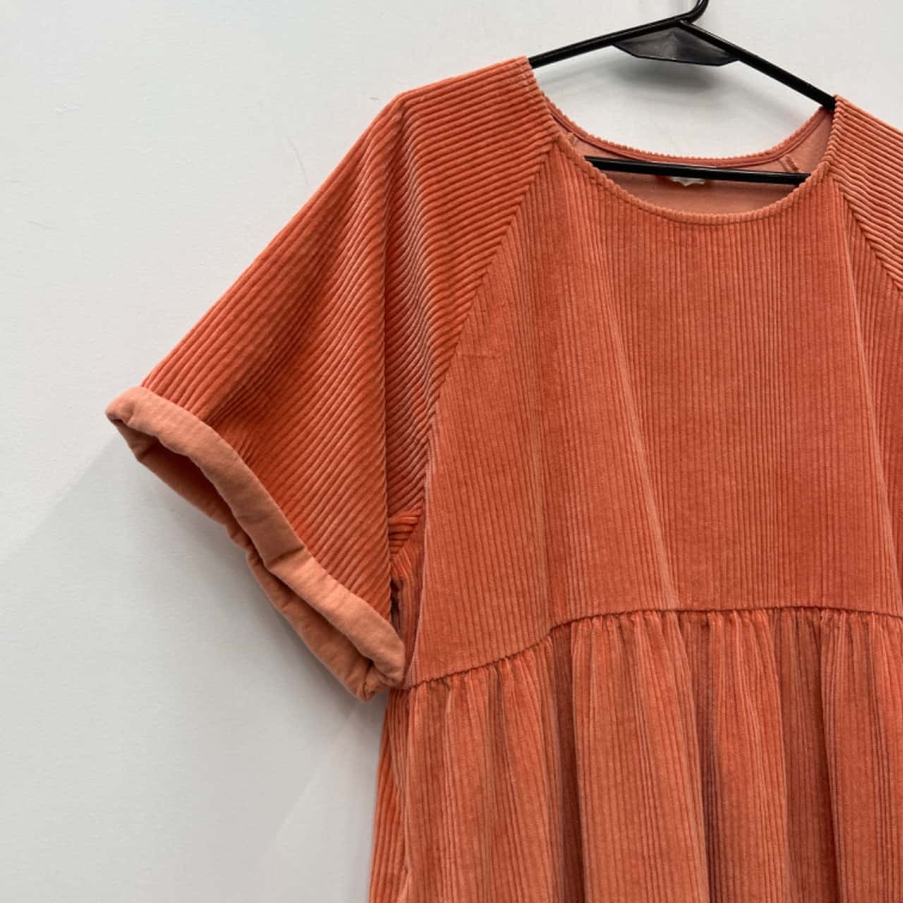 open lace back dress Meri Orange Cord Dress